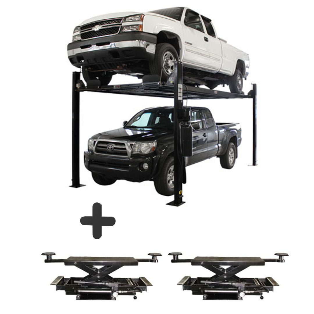 4-post-lifts-1.png Atlas Garage PRO8000EXT-L 8,000 lb + RJ35 Sliding Jacks Combo 4-Post Lift - Image 1