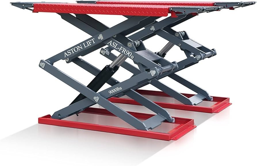 71VrLgnRl4L._AC_UF8941000_QL80_.jpg Aston 9000lbs Ultra-Thin Car Auto Scissor Lift Full Rise ***Electric Lock Release*** Hoist 110V ASL-FR9011 - Image 1