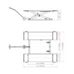 8,000LB Mid-Rise Scissor Lift with Electrical Release - SL-MR80 - Image 6